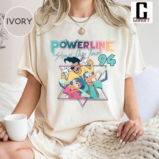 Disney A Goofy Movie Powerline World Tour 95 Retro 80s Shirt