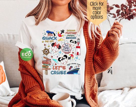 Cute Disney Cruise Doodle Shirt, Let's Cruise Shirt