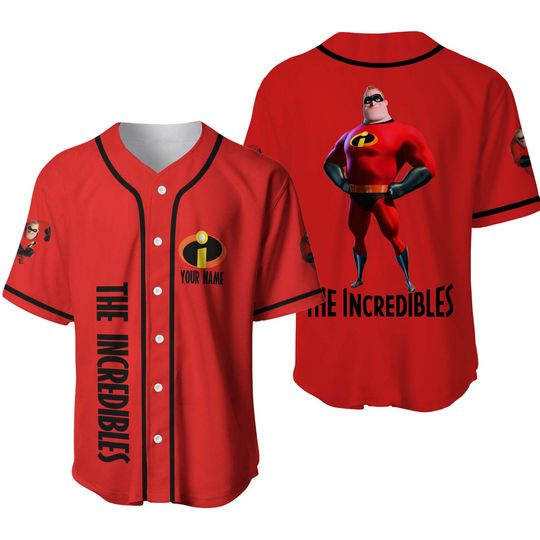 Personalized Disney The Incredibles Mr Incredible Baseball Jersey