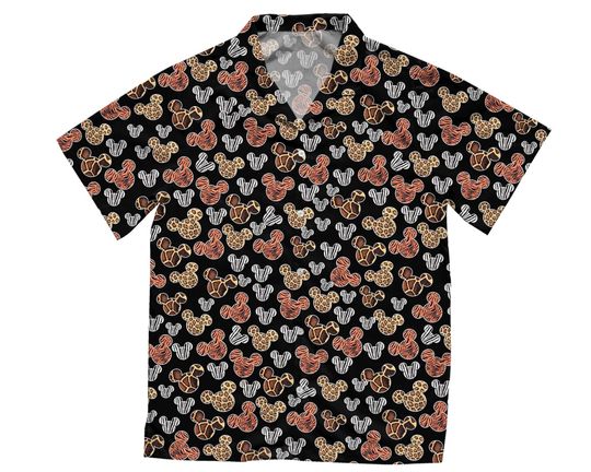 Discover Mickey Mouse Head Ears Leopard Safari Mode Hawaiian Shirt, Animal Kingdom Disney Hawaii Shirts, Disneyland Family Summer Trip, Magic Kingdom