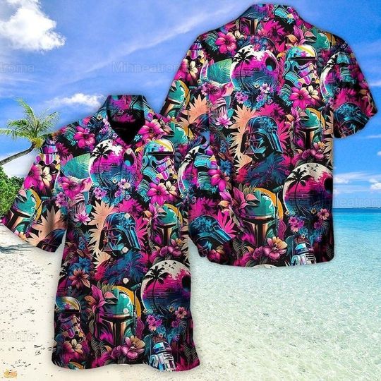 Special Star Wars Synthwave Hawaiian Shirt, Summer Shirt