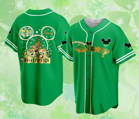 Discover Custom Saint Patrick Day Disneyland Baseball Jersey