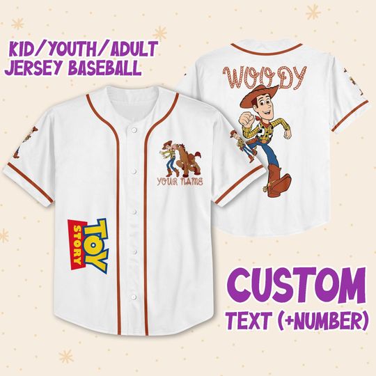 Discover Personalized Toy Story Woody Sheriff Disney Baseball Jersey, Disney Jersey