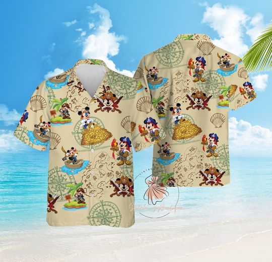 Discover Mouse Friends Pirates Of Caribbean Hawaiian Shirt