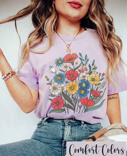 Discover Wildflower Shirt, Minimalist Shirts