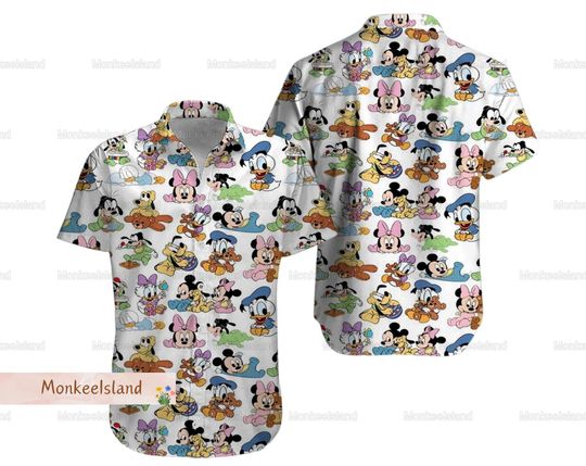 Discover Disney Mickey And Friends Button Shirt, Mickey Mouse Floral Button Up Shirt