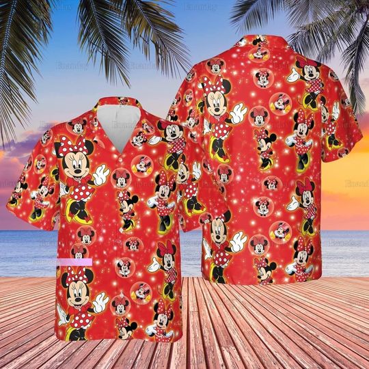 Discover Minnie Mouse Hawaiian Shirt, Minnie Button Shirt, Minnie Summer Shirt