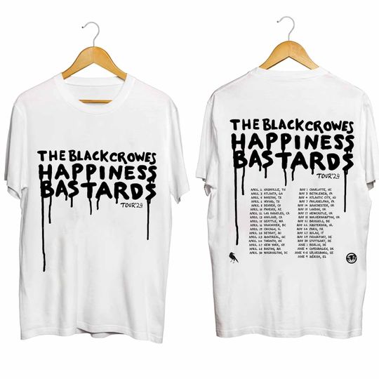 Discover The Black Crowes 2024 Happiness Bastards Tour Shirt, The Black Crowes Shirt