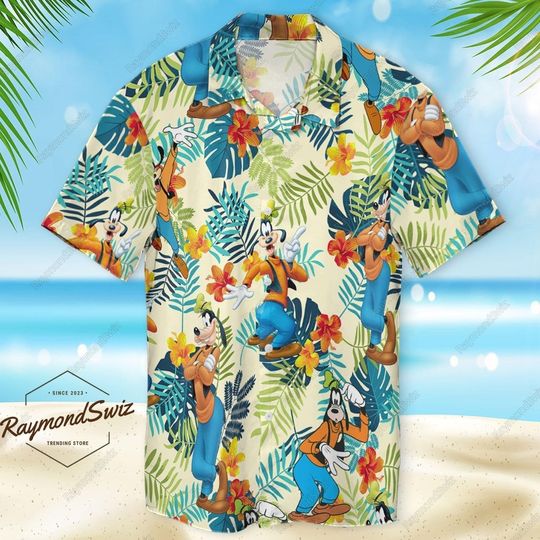 Discover Goofy Button Shirt, Goofy Hawaiian Shirt, Goofy Dog Shirt, Disney Goofy