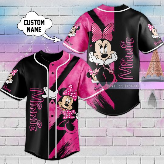 Discover Personalized Minnie Baseball Jersey Shirt, Disney Minnie Shirt