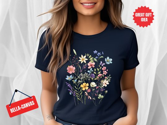 Wildflower Tshirt, Wild Flowers Shirt, Floral Tshirt