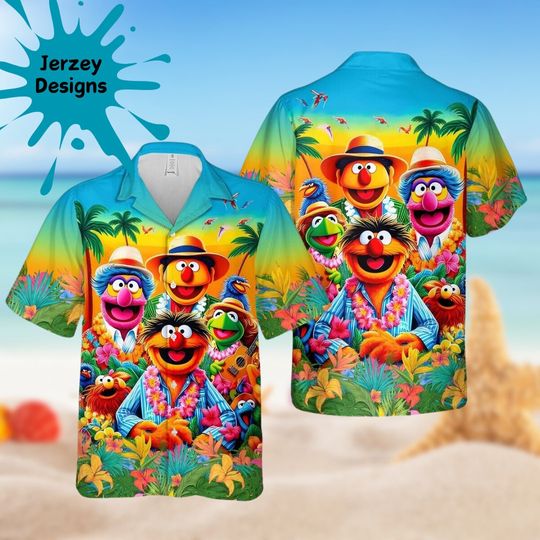 Discover Muppet Animal Tropical Aloha 3D Hawaiian Shirt