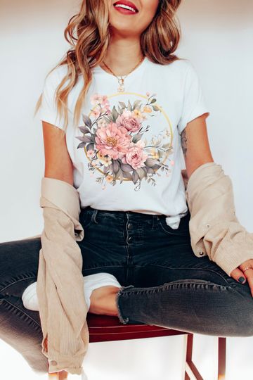 Discover Watercolor Cottagecore Shirt, Goblincore Shirt, Boho Wildflowers Shirt