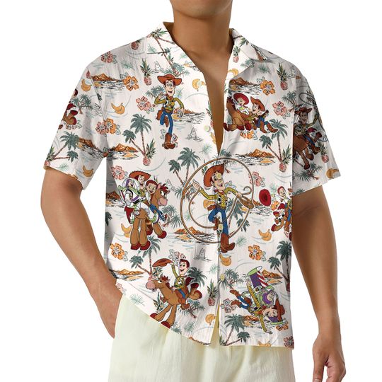 Disney Toy Story Woody Buzz Lightyear Hawaiian Shirt, Summer Disney Trip
