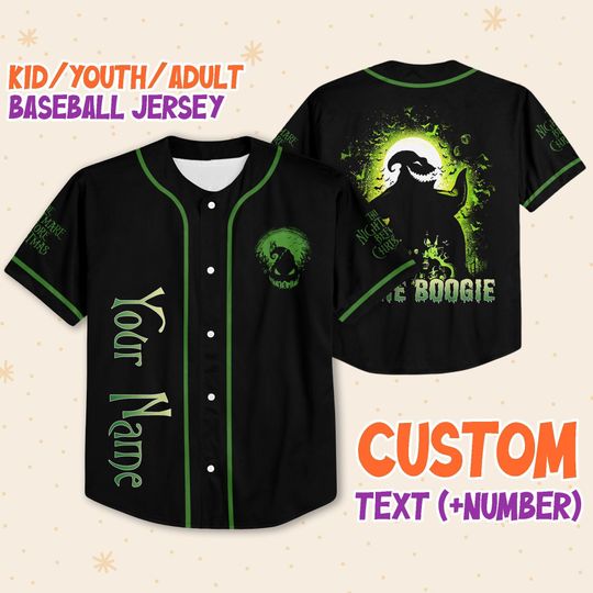Personalized The Nightmare Before Christmas Oogie Boogie Disney Baseball Jersey, Disney Jersey