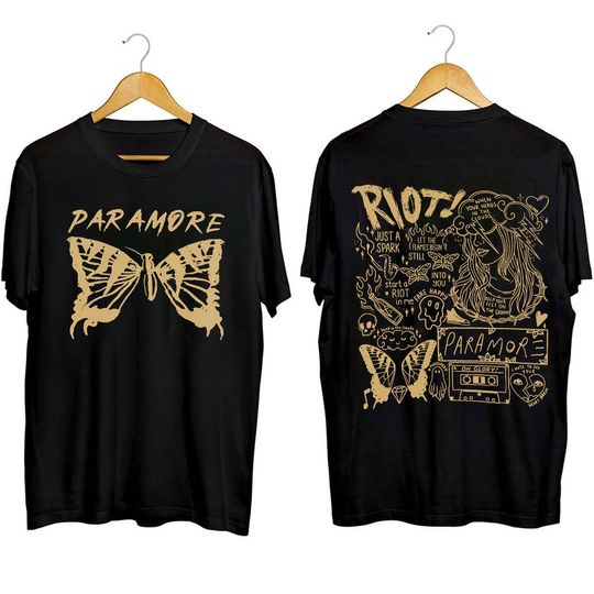 Discover Vintage Paramore Doodle Shirt, Paramore Album Lyrics Merch, Music Tour Shirt