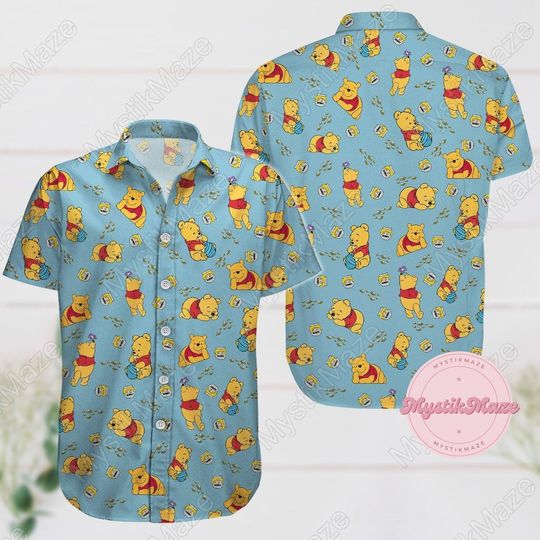 Discover Winnie The Pooh Button Shirt, Pooh Disney Hawaiian Shirt