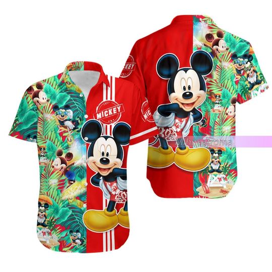 Discover Mickey Hawaiian Shirt, Mickey Mouse Shirt, Mickey Button Shirt, Disney