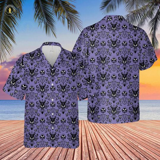 Haunted Mansion Hawaiian Shirt, Hitchhiking Ghosts Hawaii Shirt