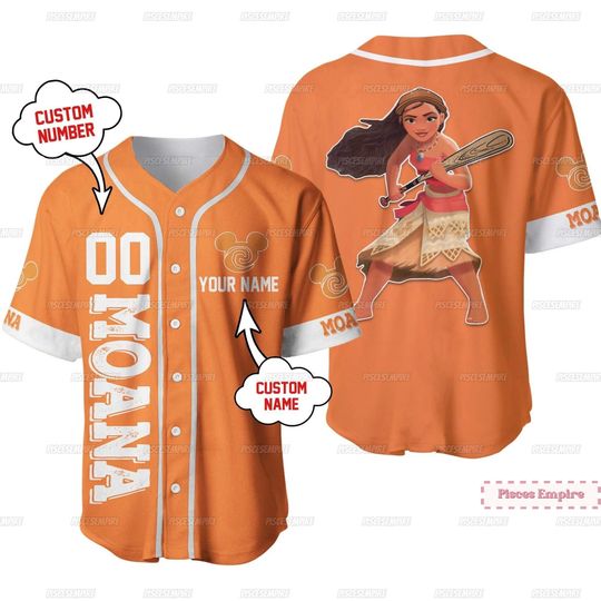 Discover Moana Disney Jersey Shirt, Princess Moana Baseball Shirt