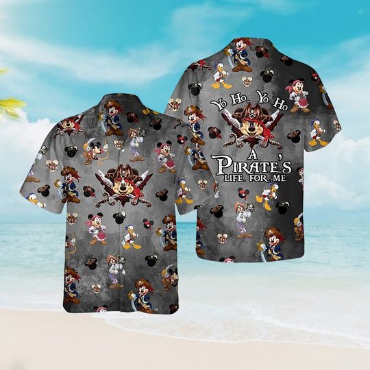 Mickey Friends Pirate's Life For Me Hawaiian Shirt