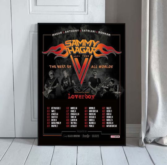 Discover Sammy Hagar The Best Of All Worlds 2024 Tour Poster