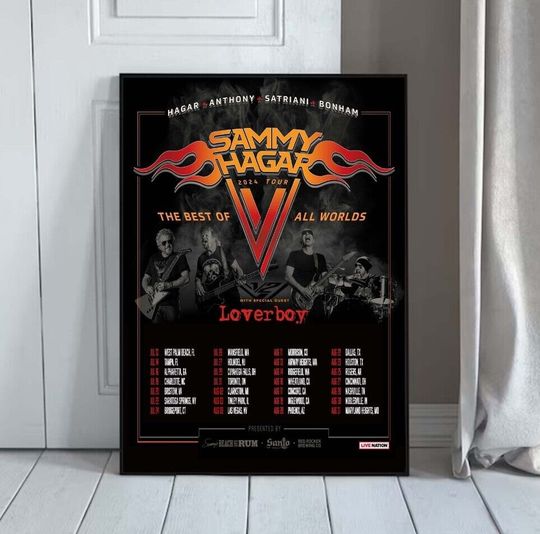Discover Sammy Hagar The Best Of All Worlds 2024 Tour Poster