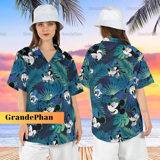 Discover Mickey And Friends Hawaiian Shirt, Mickey Mouse Summer Vacation