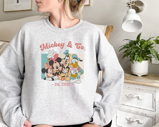 Discover Mickey And Co Sweatshirt, Disney Mickey And Co Est. 1928 Sweatshirt, Disneyland Sweatshirt