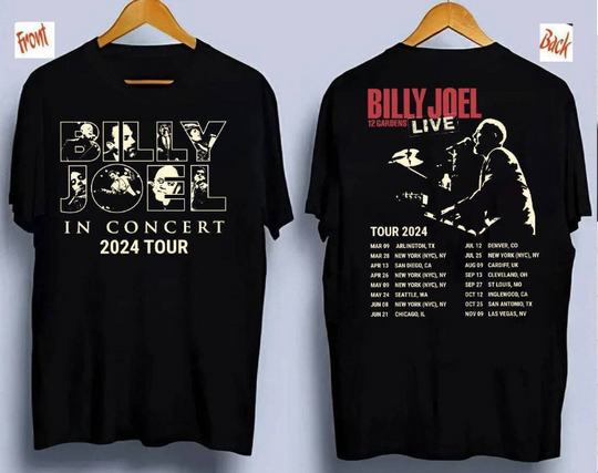 Retro Billy Joel World Tour 2024 Shirt, Billy Joel Music Tour Shirt