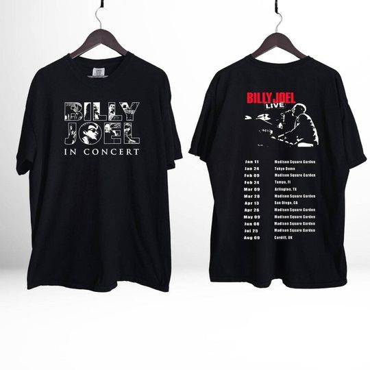 Billy Joel World Tour 2024 Shirt, Vintage Billy Joel Shirt