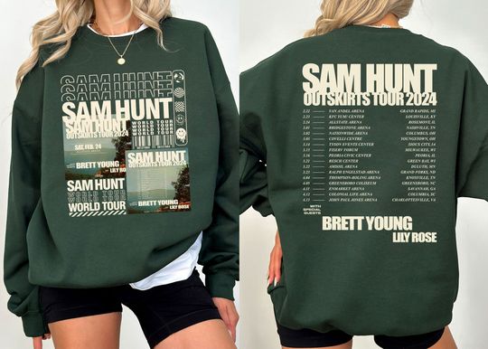 Discover Vintage Sam Hunt Tour Merch, Sam Hunt Outskirts 2024 Tour Shirt