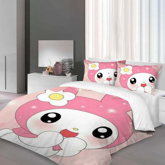 Christmas My Melody Kuromi Bedding Set.