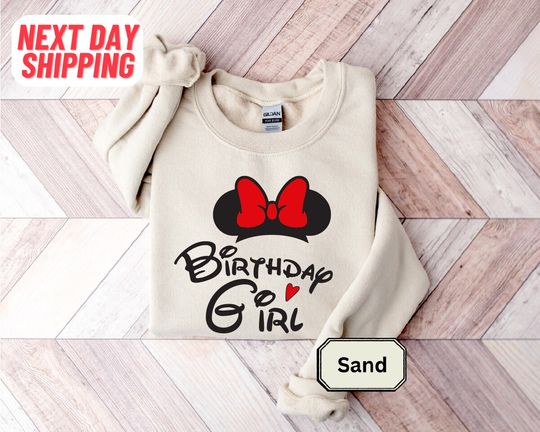 Discover Disney Birthday Sweatshirt, Disney Birthday Girl Sweatshirt, Birthday Squad Sweatshirt