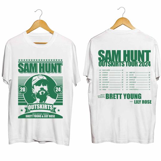 Discover Sam Hunt 2024 Outskirts Tour Shirt, Sam Hunt Fan Shirt