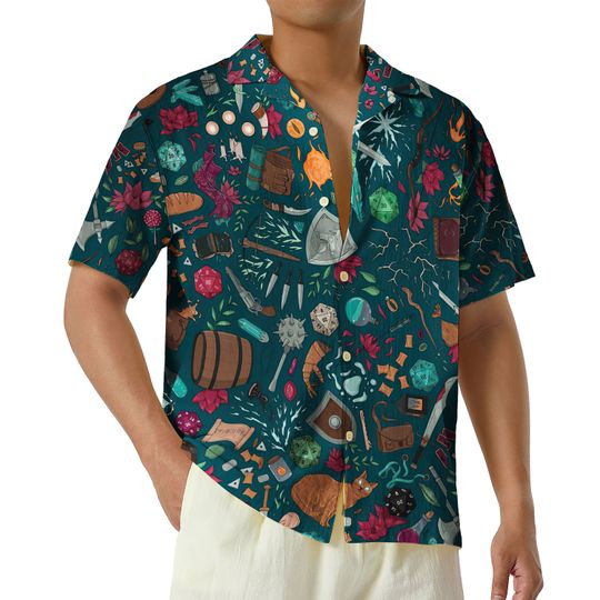 DnD Vintage Hawaiian Shirt Dungeons and Dragons Hawaii Shirt