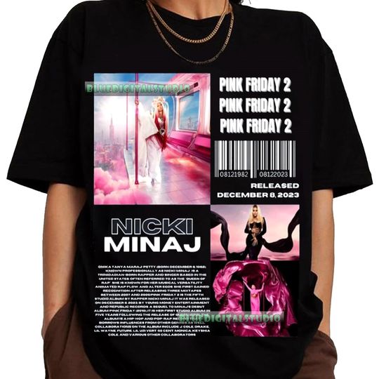 Discover 2024 Nicki Minaj Tour T-Shirt, Nicki Minaj Pink Friday 2 Concert Shirt