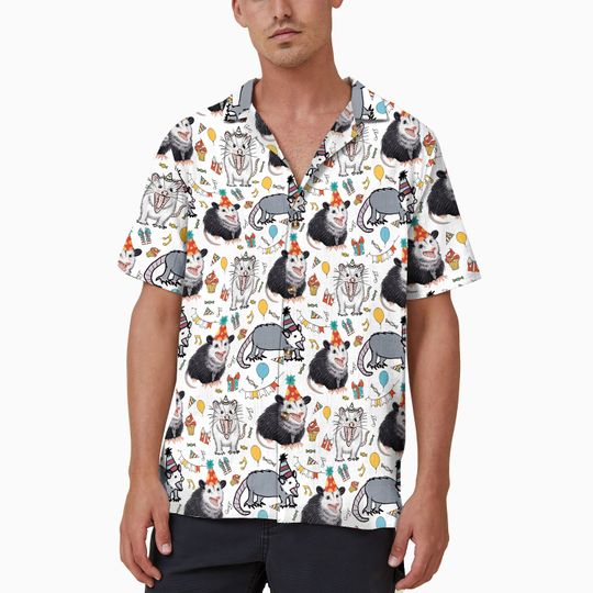 Funny Opossum Hawaiian Shirt, Screaming Possum Shirt