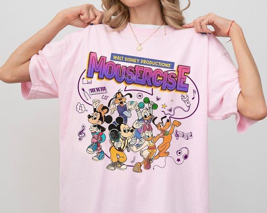 Vintage Disney Mousercise 90's Shirt, Mickey And Friends Shirt, Retro 90s Mickey