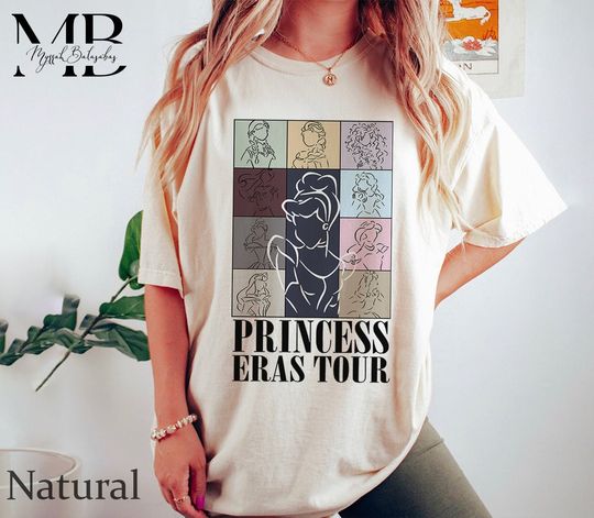 Discover Disney Princess Eras Tour Shirt, Disney Princess Characters Shirt