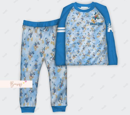 Donald Duck Pajamas Set, Disney Duck Holiday Pajamas