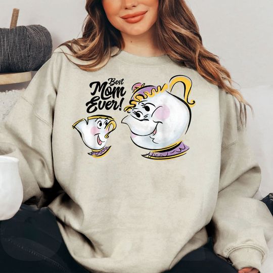 Disney Beauty And The Beast Chip And Mrs. Potts Sweatshirt, Disney Mother's Day Sweatshirt