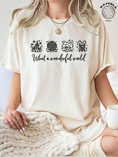 What a Wonderful World Shirt, Disney Epcot Shirt