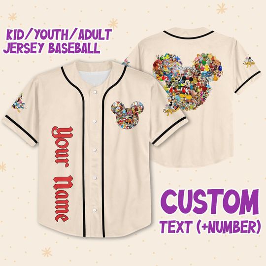 Discover Personalized Disneyland Mickey And Friends Disney Baseball Jersey, Disney Jersey