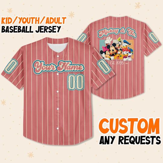 Discover Personalized Mickey And Friends Disney Baseball Jersey, Disney Jersey