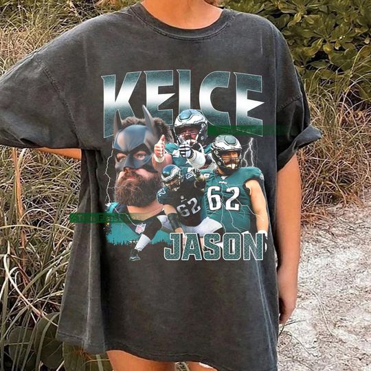 Discover Limited Jason Kelce Vintage 90s Graphic Shirt, Jason Kelce Vintage Bootleg Tee