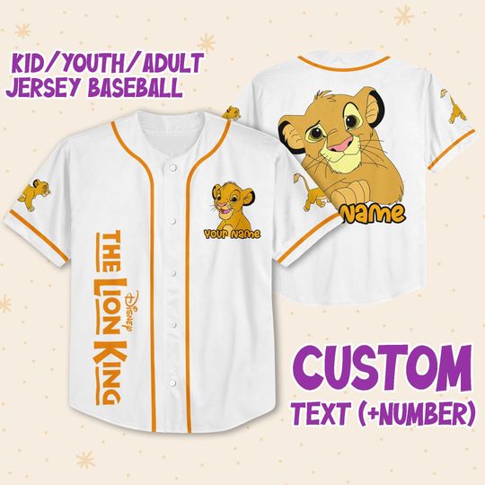 Discover Personalized The Lion King Disney Baseball Jersey, Disney Jersey