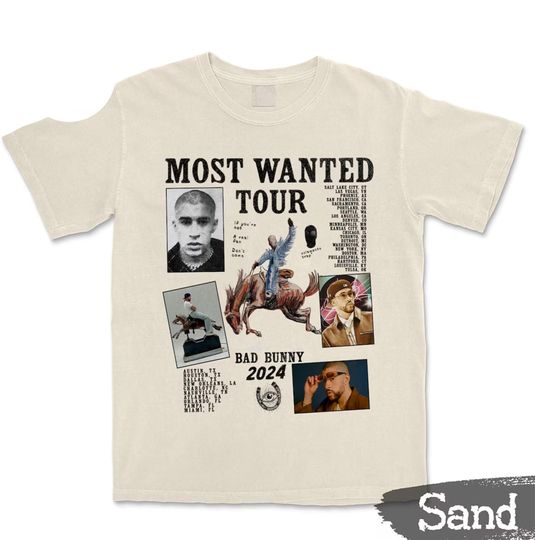 Discover Bad Bunny Most Wanted Tour 2024 Shirt