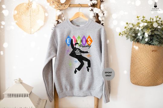 Elvis Presley Dancing Star Rock Music Sweatshirt, Elvis Presley Lovers Sweatshirt