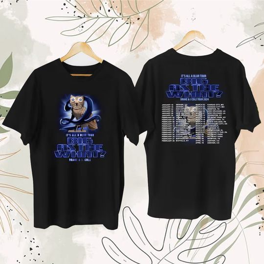 Discover Drake J Cole Big As The What Tour 2024 Shirt, Drake J Cole It's All Blur Tour Shirt